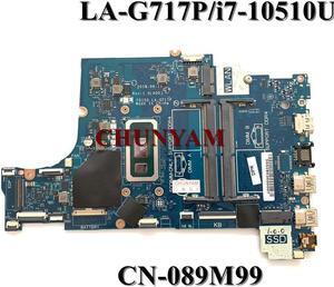 LA-G717P For Inspiron 3490 3590 3790 5494 5594 / Vostro 3490 Laptop Motherboard i7-10510u CN-089M99 89M99 Mainboard