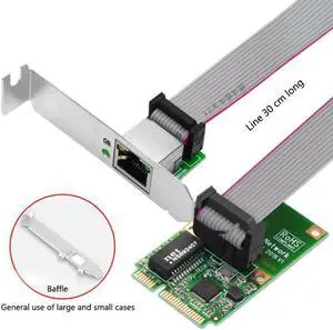 Desktop Computer Mini PCI-E Bus Interface RJ45 Network Interface Gigabit Wired Network Card Mini PCIE Network Card RJ45 Adapter Desktop Computer Mini PCI-E Bus Interface RJ45 Network Interface Gigabit Wired Network Card Mini PCIE Network Card RJ45 Adapter