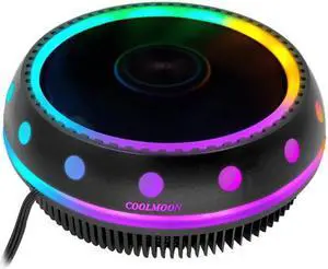 PC CPU Cooler Fan Heatsink LED Aperture CPU Cooling Fan Quiet Radiator