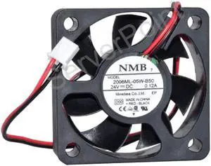 For NMB 2006ML-05W-B50 5CM 50*50*15 24V 0.12A 2 wire cooling fan