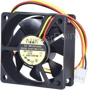 AD0612MB-C76GL DC12V 0.13A 60 * 60 * 20mm 3-Pin Server Square Cooling Fan