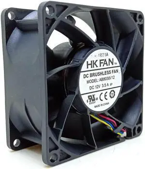 80mm cooling fan 8038 fan AB8038V12 80*80*38mm DC 12V 8cm 4-wire 3.5A super powerful violent cooling fan 80mm cooling fan 8038 fan AB8038V12 80*80*38mm DC 12V 8cm 4-wire 3.5A super powerful violent cooling fan