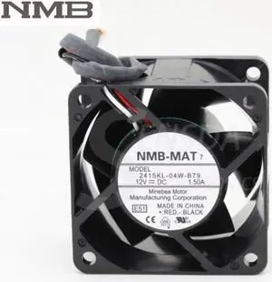 For NMB 2415KL-04W-B79 6038 60mm 6cm DC 12V 1.50A 6CM three lines wind speed cooling fan