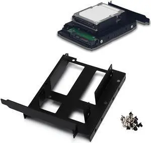 Metal Dual 2.5" To 3.5" Hard Drive Bay Mounting Bracket - 2 X 2.5" To 3.5" HDD / SSD Mounting Bracket