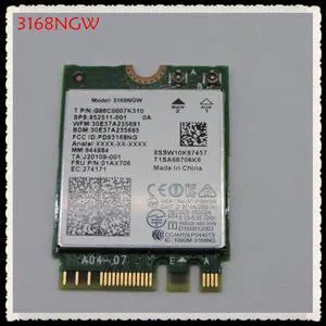 for Intel 3168NGW Dual band Wireless-AC 3168 3168 AC 433Mbps intel3168 bluetooth 4.2 802.11ac WiFi Network Card