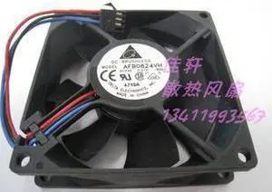 For for Delta 8CM Cooling fan 8025 24V 0.21A AFB0824VH Three-wire Quality Assurance Cooling Fan