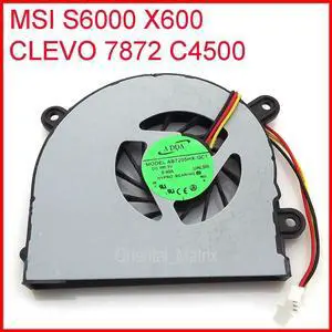 AB7205HX-GC1 (JAL50) DC5V 0.40A For MSI S6000 X600 CLEVO 7872 C4500 Laptop CPU Cooler Cooling  Fan