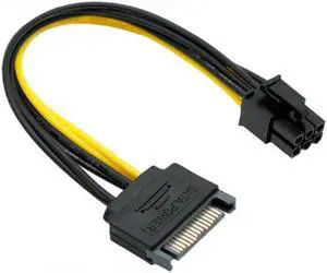 1pcs PCI-E Express Power Cable PSU Power Supply Sata To 6 Pin ATX 18AWG Adapter Riser for Bitcoin Miner 1pcs PCI-E Express Power Cable PSU Power Supply Sata To 6 Pin ATX 18AWG Adapter Riser for Bitcoin Miner