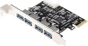 4 Port USB 3.0 PCI-e Expansion Card PCI Express PCIe USB 3.0 Hub Adapter 4-port USB3.0 Controller USB 3 0 PCI E PCIe Express 1x 4 Port USB 3.0 PCI-e Expansion Card PCI Express PCIe USB 3.0 Hub Adapter 4-port USB3.0 Controller USB 3 0 PCI E PCIe Express 1x