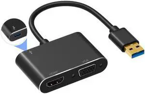 USB3.0 To HDMI-Compatible+VGA Adapter High-definition Projector 2K HDTV HD Display 1080P Defination Converter USB 3.0 Connection