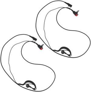 2X 2 Pin G Shape Headset Earpiece Mic For Two Way Radio Security Walkie Talkie Radio For Kenwood BAOFENG