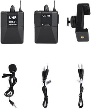 Lavalier Microphone, UHF Wireless Lavalier Microphone With Transmitter Receiver And Lapel Mic For Live Performances