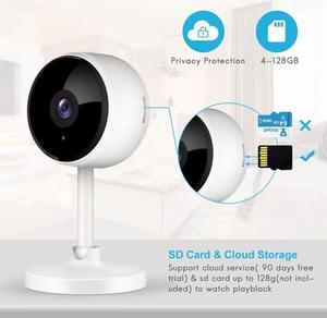 Home Security Camera 1080P Indoor WiFi Surveillance IP Camera with Night Vision 2-Way Audio Human Motion Detection