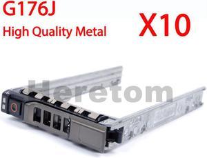 10pcs 2.5" HDD Tray Caddy for DELL R720 R710 R810 R910 R730 R620 R610 Hard Disk Caddy Bracket G176J 0KG7NR Metal