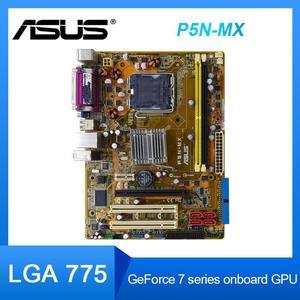 Motherboard LGA 775 ASUS P5N-MX Motherboard LGA 775 DDR2 nVIDIA SATA 2 PCI-E 16X PCI-E 16X For Core 2 Quad Q9550 cpus