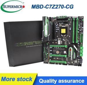 For SuperMicro C7Z270-CG LGA 1151 Motherboard DDR4 64GB PCI-E 3.0 USB 3.0 microATX Intel Z270 Motherboard For 6th Gen Core i7i5