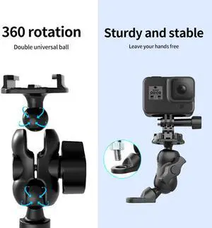 Rear-View Mirror Bracket 360 Rotation Quick Release for Gopro Hero 9 8 7 6 5 Action Camera Motorcycle Anti-Shake Mount