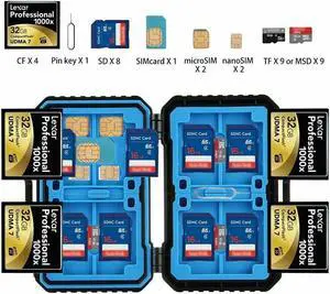27 In 1 Memory Card Case Holder SD SDHC CF Hard Storage Anti-shock