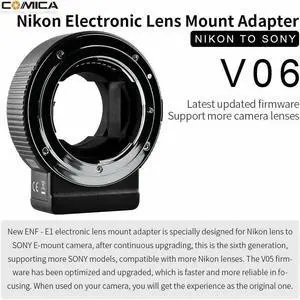 Commlite Aluminum Auto Focus Lens Adapter AF for Nikon F To Sony E Alpha Camera Commlite Aluminum Auto Focus Lens Adapter AF for Nikon F To Sony E Alpha Camera