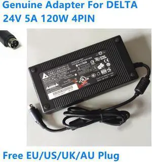 24V 5A 120W 4PIN DELTA DPS-120QB A AC Adapter For Laptop Monitor Charger Power Supply
