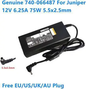 740-066487 12V 6.25A 75W 5.5x2.5mm DELTA ADP-75AR B AC Adapter For Juniper Firewall Router Power Supply Charger