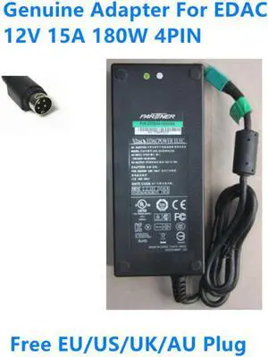 12V 15A 180W 4PIN EA12101A-120 AC Power Adapter For EDAC Laptop Power Supply Charger