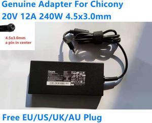 CHICONY 20V 12A 240W 4.5x3.0mm A20-240P2A A240A010P Power Supply AC Adapter For MSI Laptop Power Charger