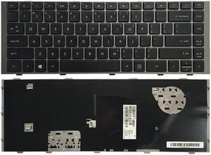 Laptop Replacement Keyboard Fit HP ProBook 4440S 4441S 4445S 4446S 839398-001 701282-001 US Layout with Frame