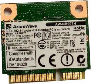 SSEA wholesale for AzureWave AW-NB097H AW-NB100H AW-NB126H AR3012 AR5B225 Half Mini PCI-E Wifi BT4.0 Wlan Wireless Card SSEA wholesale for AzureWave AW-NB097H AW-NB100H AW-NB126H AR3012 AR5B225 Half Mini PCI-E Wifi BT4.0 Wlan Wireless Card