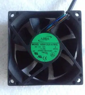 For Adda 8CM PWM Temperature Chassis Fan 8025 12V 0.33A AD0812UX-A7BGL For Adda 8CM PWM Temperature Chassis Fan 8025 12V 0.33A AD0812UX-A7BGL