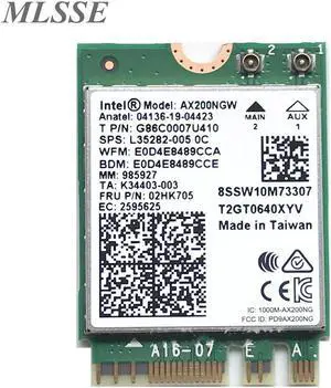 For Lenovo Yoga C940-15IRH Laptop Int Dual Band 2400Mbps AX200NGW WiFi Card 02HK705 SW10M73307 Fast ship