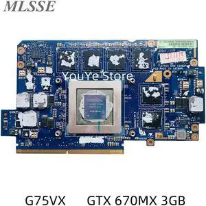 For Asus G75VX Laptop Graphic Card Heatsink FAN G75VX_ MXM_192BIT N13E-GR-A2 GTX 670MX 3GB DDR5 60-NLEVG1001 Fast Ship