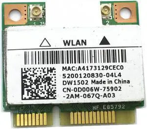 For N5040 Wireless Wifi Card DW1502 Atheros AR9285 AR5B95 Mini PCI-e Half Size Card