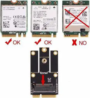 NGFF M.2 Key A Wifi Support Bluetooth Card to Mini PCI-E Converter Adapter Card for Intel 8260 8265 9260 9560