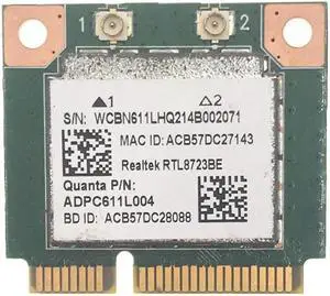 Realtek RTL8723BE 802.11b/g/n Support Bluetooth 4.0 Wireless Wifi Card For ASUS Series Dell Laptop