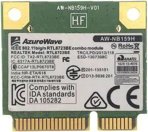 AZUREWAVE AW-NB159H Realtek RTL8723BE Half Mini PCI-E Wifi Fit for Bluetooth 4.0 Wireless Card for Asus Dell