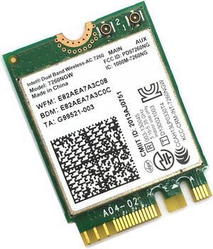 For Intel 7260NGW Dual Band Wireless-AC 7260 802.11ac Dual Band Wi-Fi Fit for Bluetooth 4.0 Card