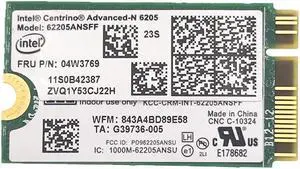 for Lenovo Thinkpad x1 carbon 62205ANSFF N6205 62205AN SFF WIFI Card Wifi Wlan Network Cards 04W3769 NGFF M.2 6205