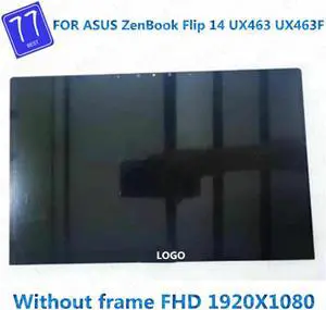 FOR ASUS ZenBook Flip 14 UX463 UX463F UX463FA UX463FL FHD 1080P LCD screen with touch glass display assembly 14 inch