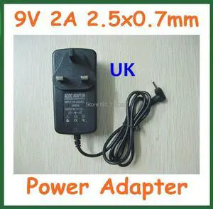 10pcs Power Supply Adapter UK Plug 9V 2A 2.5mm / 2.5x0.7mm Charger for Tablet PC Aoson M19 M11 Chuwi V3 Pipo M2 M3 M8 M8 3G