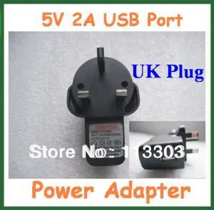 100pcs 5V 2A USB Port Charger UK Plug Adapter Power Supply for Tablet PC Ainol Novo 7 3G AX1