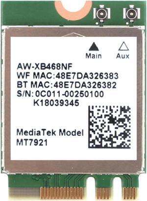 Wi-Fi 6 MediaTek MT7921k MT7921 wifi 6 1800M Bluetooth 5.2 wireless WIFI network card NGFF m.2  support windows10 / 11