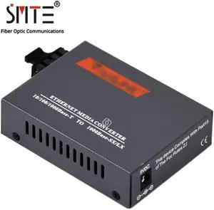 netLINK Media Converter HTB-GM-03 10/100/1000M Multimode Duplex SC RJ45 Gigabit Double Fiber Optical 2KM External Power Supply