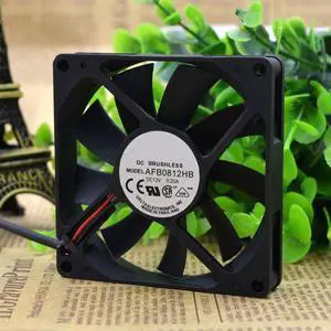 12V 0.20a afb0812HB 8015 8 cm double ball 2 wire fan