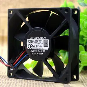 A8025-14BB-3N-D1 12V 0.14A AUB0812L-SE00 8CM 3-wire fan