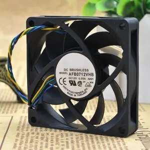 7cm 7015 AFB0712VHB 4-wire PWM automatic temperature control CPU cooling fan