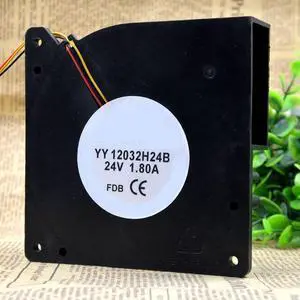 YY12032H24B 12032 24V dual ball drum fan 12032 3 line turbine fan