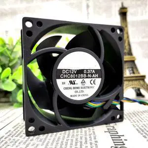 CHC8012BB-N-AH 8038 12V 0.37A 4 line PWM temperature control chassis fan