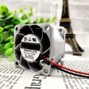 9GE0412J303 4028 DC 12V 0.65A 2-wire high temperature resistant aluminum frame high air volume fan