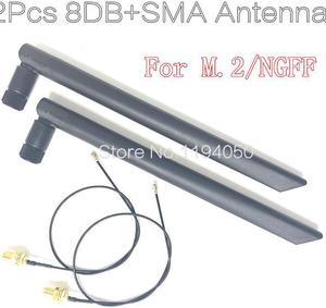 NGFF M.2 Sma interface 6db omni antenna wireless router wireless network card 2.4GHz 5GHz 5.8GHz Dual Band WiFi MHF4 IPX IPEX